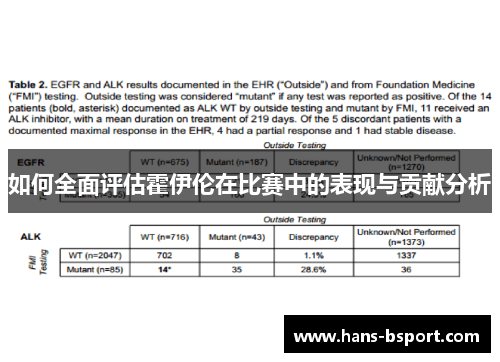 如何全面评估霍伊伦在比赛中的表现与贡献分析