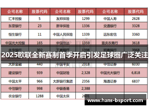 2025欧联全新赛制首季开启引发足球圈广泛关注